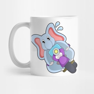 Elephant as Biker with Motorcycle Mug